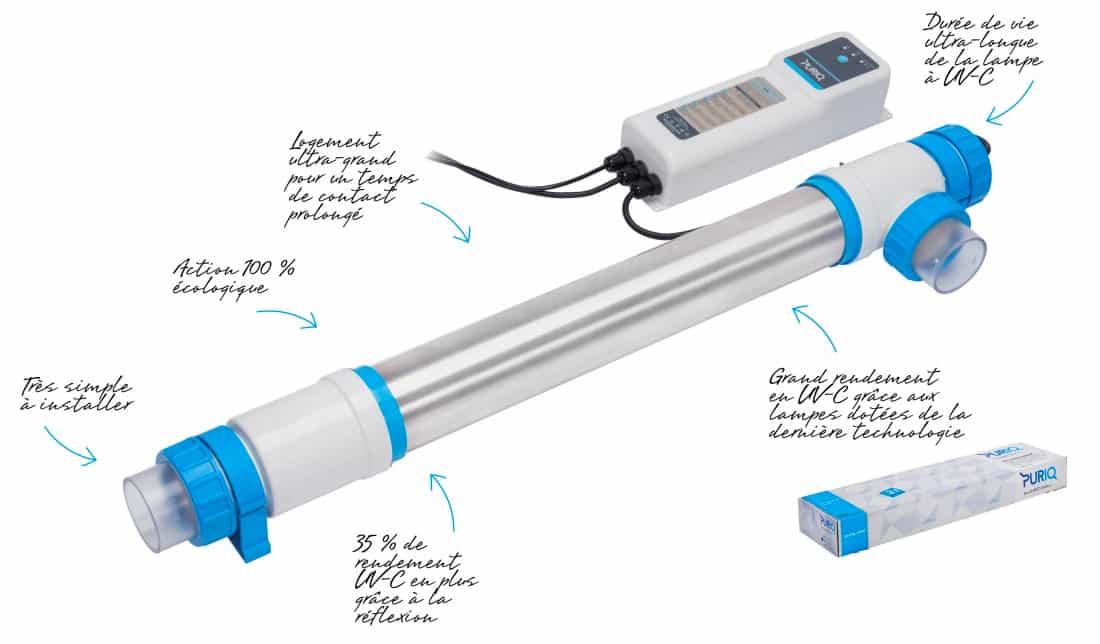 Traitement UV pour piscine 100% écologique PURIQ